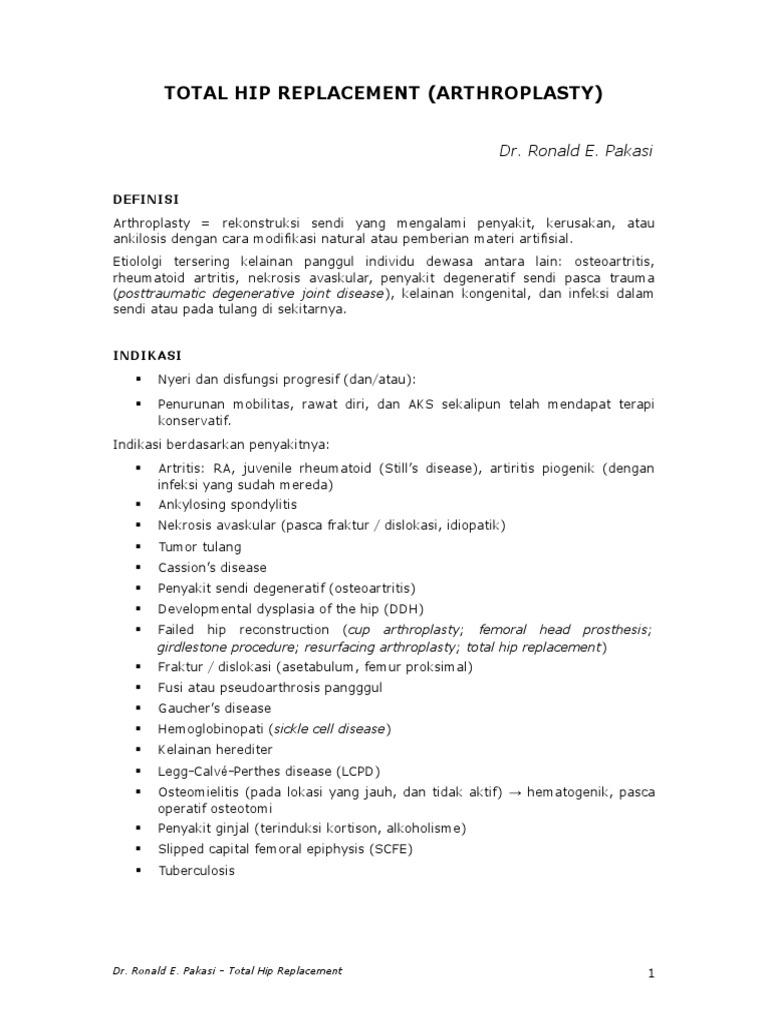 Total Hip Replacement | PDF | Sains & Matematika