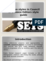 Citation Styles in Council of Science Editors Style Guide