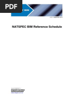 NATSPEC BIM Reference Schedule v1.0 Sep 2011