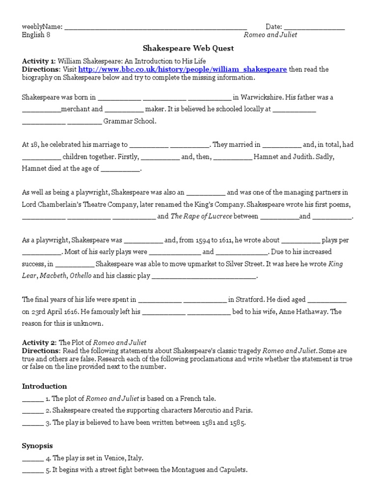 Facts about shakespeare image