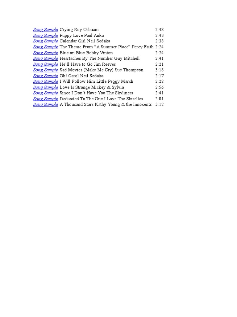 Song Sample | PDF