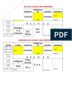 Horario de Primaria.