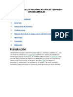 Problemática de Los Recursos Naturales y Empresas Agroindustriales