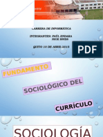 Fundamento Sociologico Del Curriculo