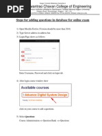 Steps For Add Questions in Database For Online ExamSteps For Add Questions in Database For Online Exam