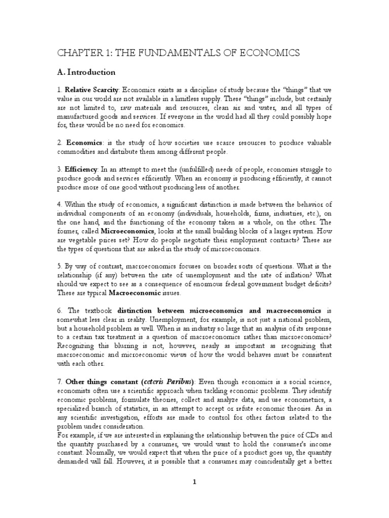 Fundamentals of Economics Explained | PDF | Factors Of Production ...