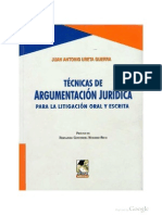 Técnicas de Argumentación Jurídica Pa PDF