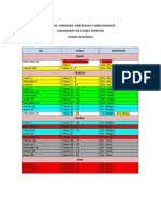 Calendario Clases Teoricas. Ginecologia y Obstetricia. Uji 2014-2015