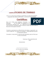 Certificado de Trabajo