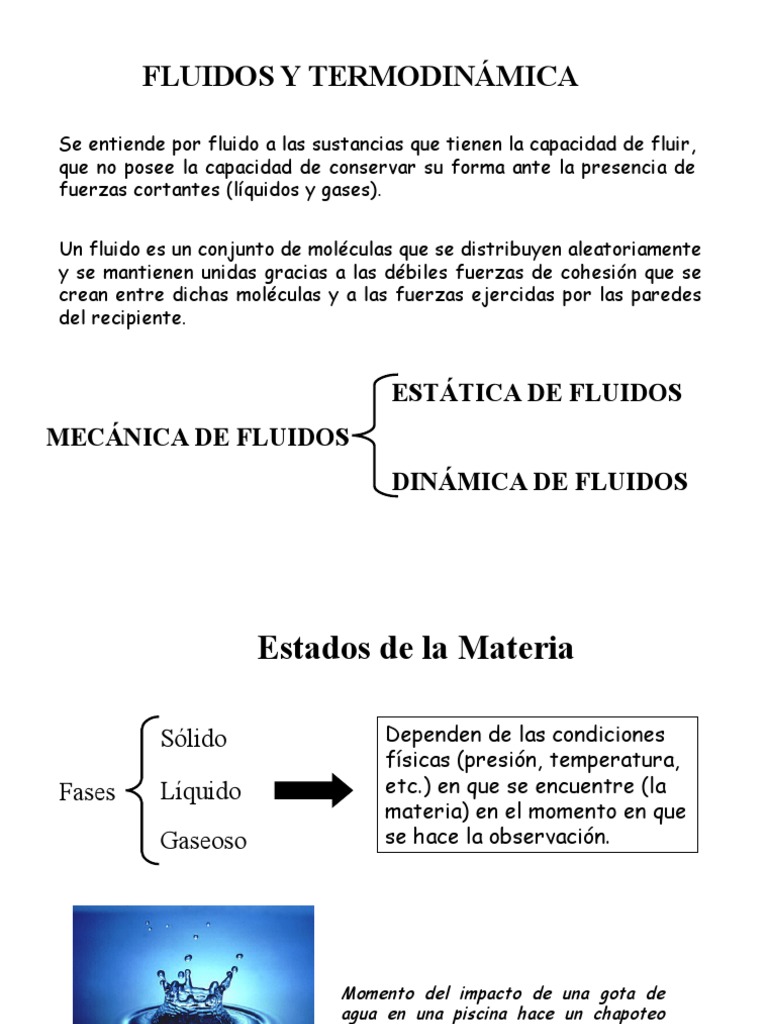 Fluidos Y Termodinámica Mecánica De Fluidos Dinámica De