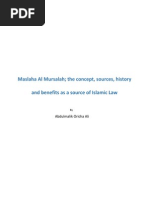 Maslaha Al Mursalah The Sources and Benefits As A Source For Islamic Law-Libre