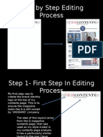 Contents Page Step by Step Editing Process