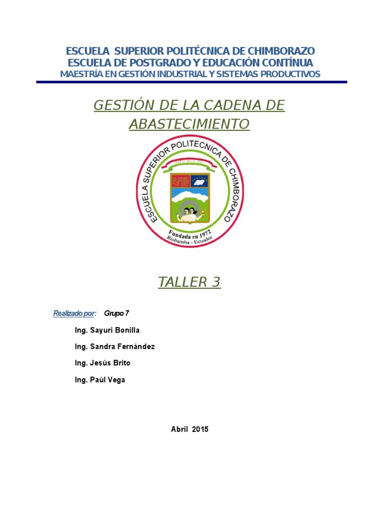 Gestión de la Cadena de Abastecimiento | PDF | Inventario | Logística