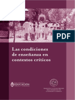 Condiciones de enseñanza en contextos críticos