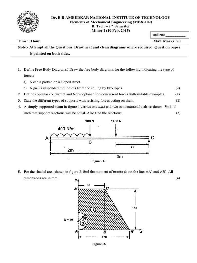 Mechanical Engineering Exam Questions | PDF