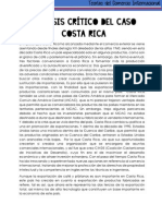 Analisis Crítico Del Caso Costa Rica y Ensayo