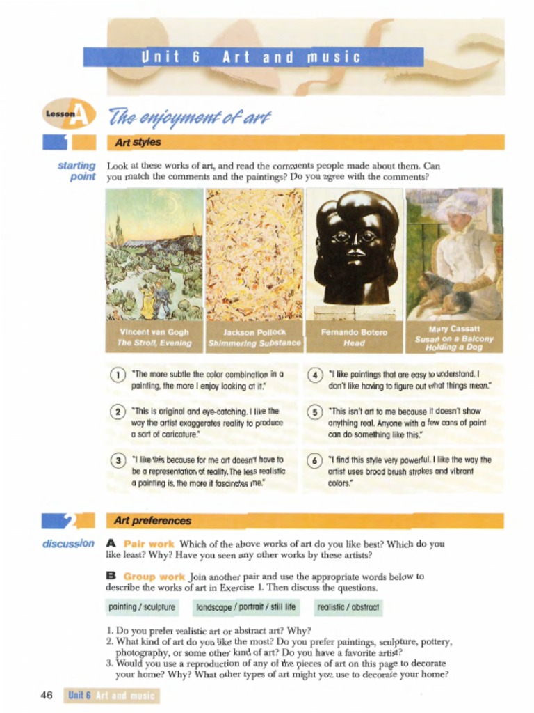 Unit 6 Art and Music - 1 | PDF