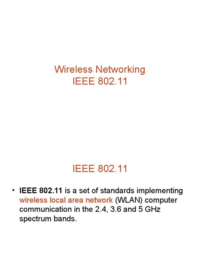 Wireless Networking Basics | PDF | Wireless Lan | Ieee 802.11
