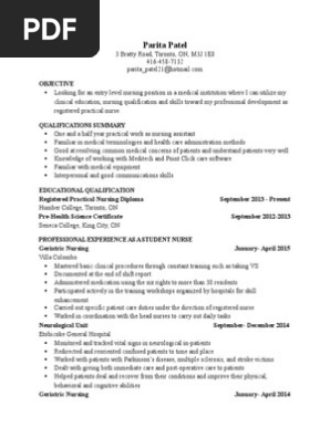 nursing resume