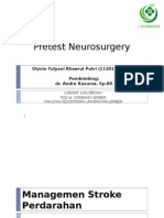 Pretest Neuro Surgery, penanganan stroke perdarahan