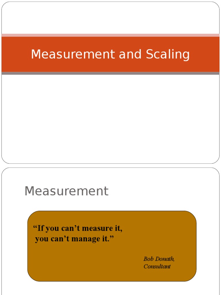 Module 3.1Measurement Scales PDF Experiment Validity (Statistics)
