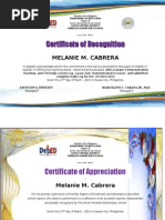 Certificateof Appreciation