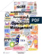 Operations Management Revision Notes