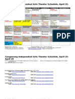 Gangneung Independent Arts Theater Schedule, April 23-April 29