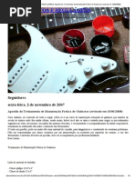 Manual Regulagem Guitarra
