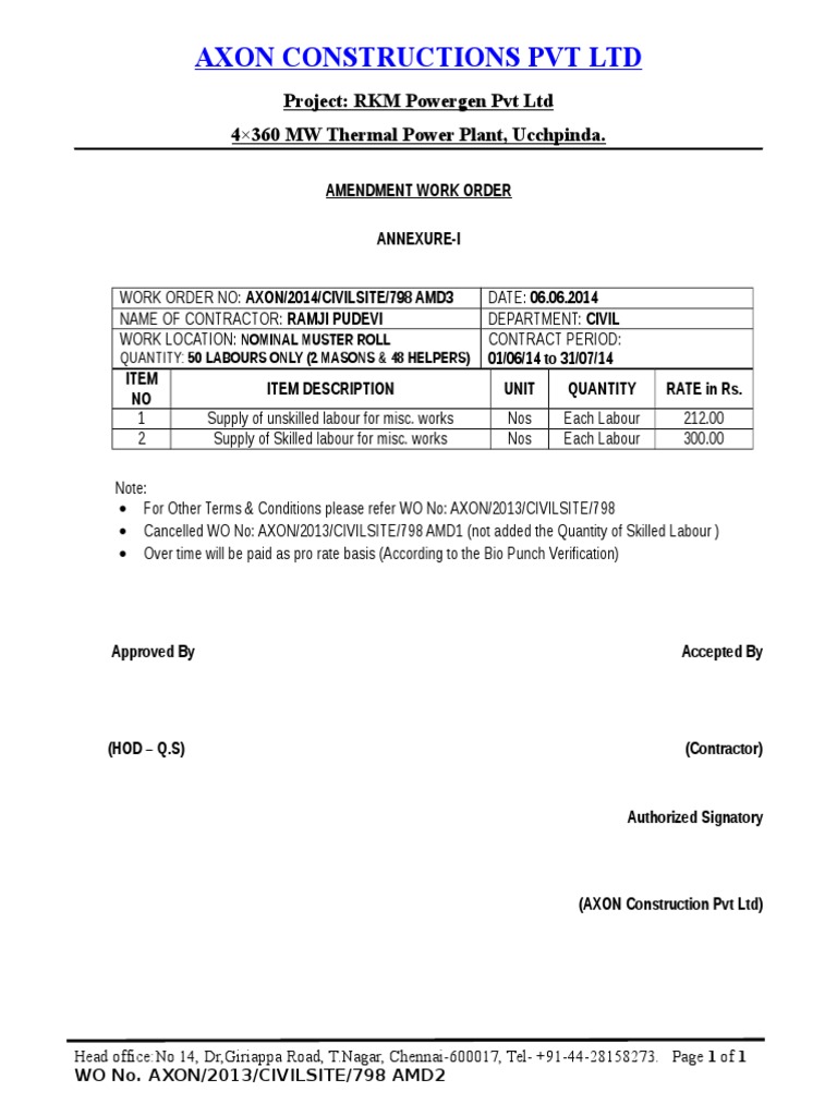 Axon Constructions PVT LTD Project RKM Powergen PVT LTD 4×360 MW