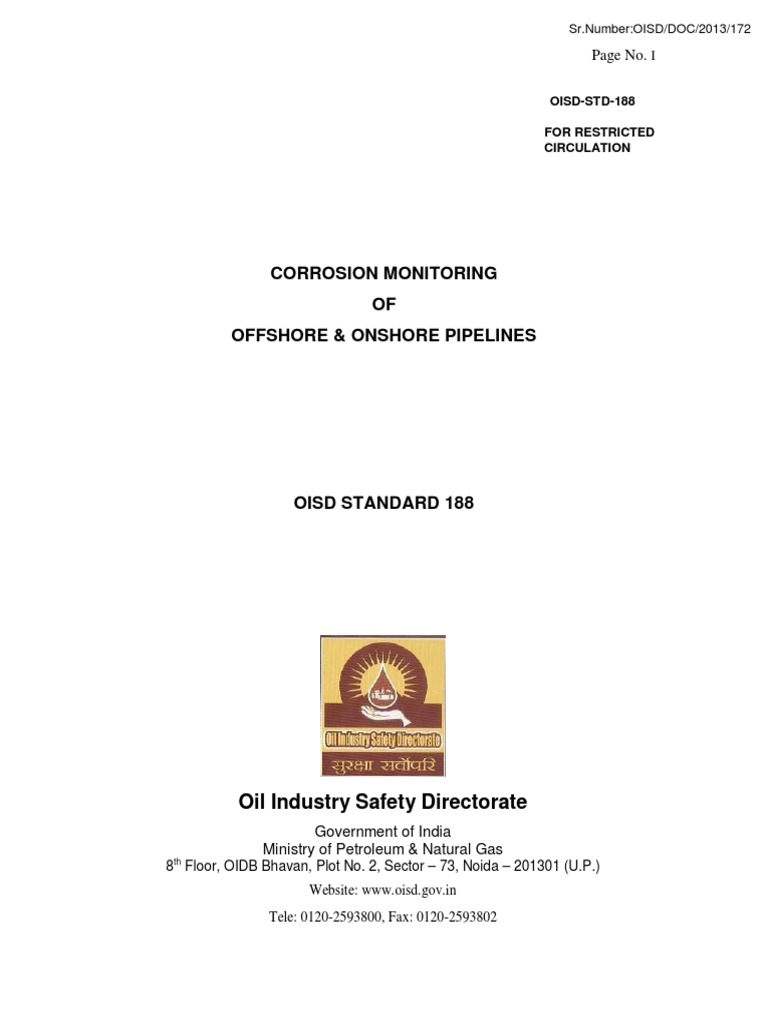 Corrosion Monitoring Standards OISD-188 | PDF | Pipeline Transport ...