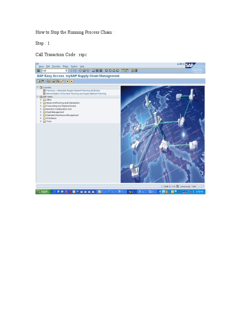 Stop SAP BW Process Chain Steps | PDF
