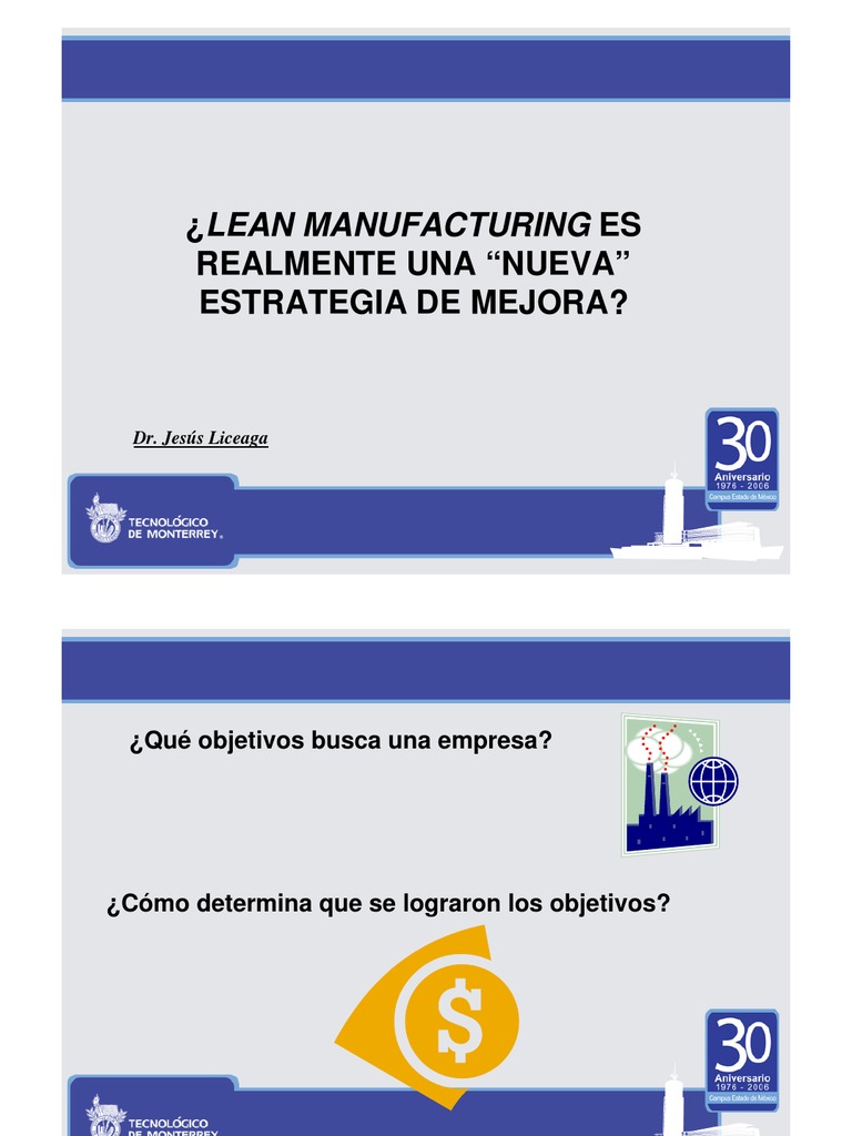 Lean Manufacturing Es Realmente Una Nuevaestrategia de Mejora | PDF ...