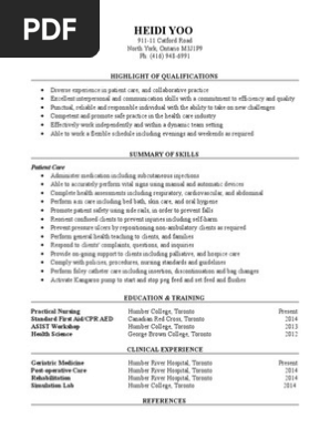 nursing resume