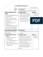 II Sem Learning Plan