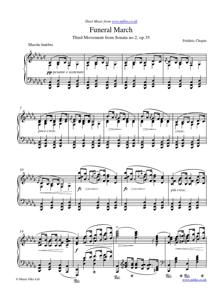 Piano Sonata In B Flat Major Op 35 Funeral March