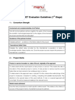 2015 - Evaluation GUIDELINES 1st Stage