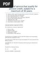 F Years of Service That Qualify For Pension Credit, Subject To A Maximum of 30 Years