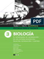 Biologia 3 El Intercambio de Información en Los Sistemas Biologicos, Relación, Integracion y Control Santillana