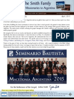 Prayer Letter Smiths2argentina 2015 04 SBMA