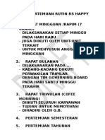 Jadwal Pertemuan Rutin Rs Happy Land