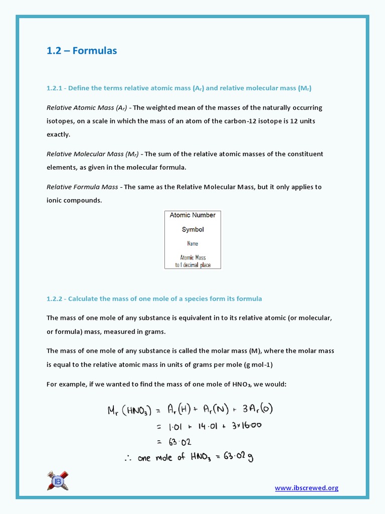 Understanding Atomic and Molecular Mass | PDF | Teaching Methods ...