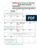 2014-15 History & Science Pacing Calendar