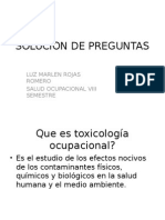 Preguntas en Toxicologia