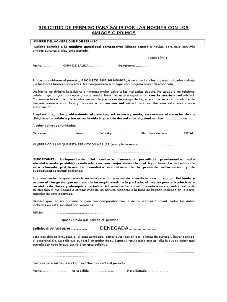 Solicitud de Permiso para Salir | PDF | Política | Ciencias sociales, image size:768x1024