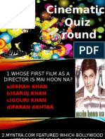 Cinematic Quiz Round- Top Bollywood films, actors