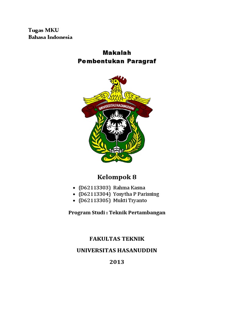 Bahasa Indonesia - Makalah Pembentukan Paragraf
