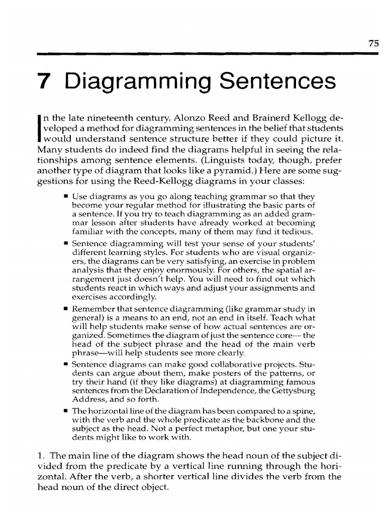 7 Diagramming Sentence PDF | PDF