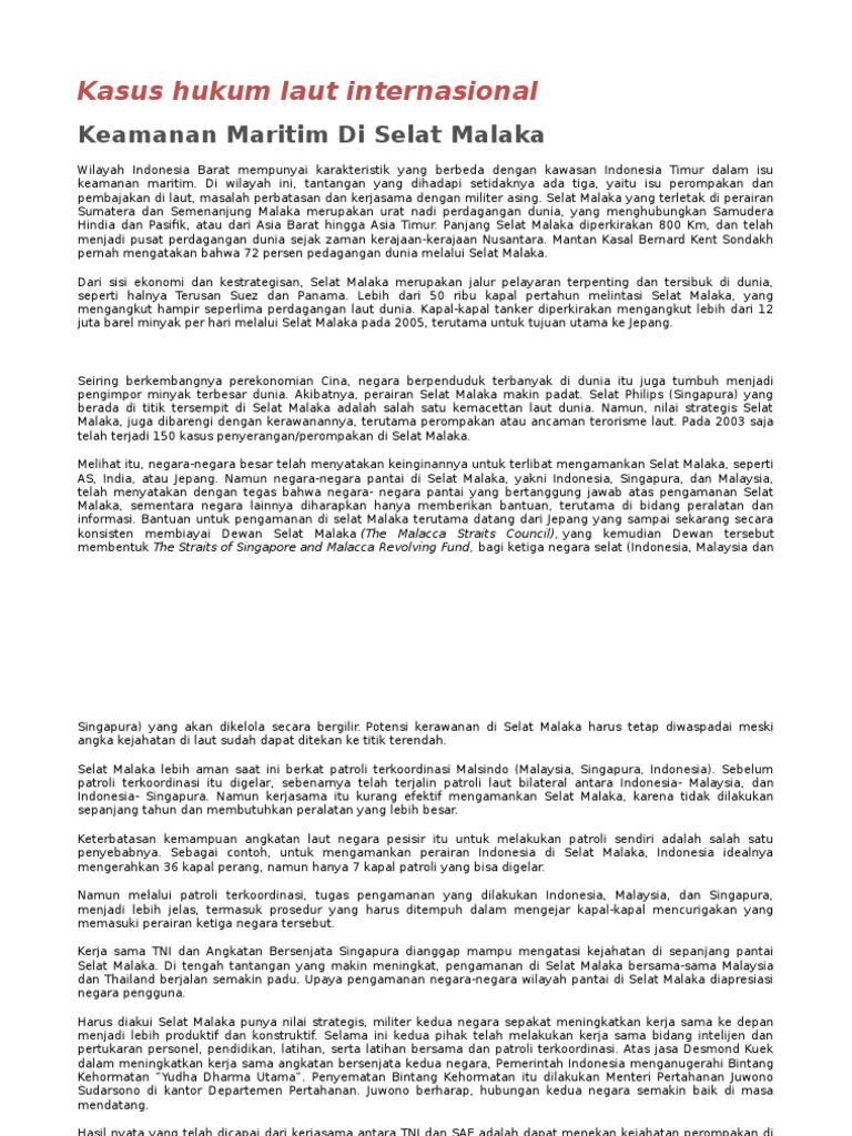 Kasus Hukum Laut Internasional Docx