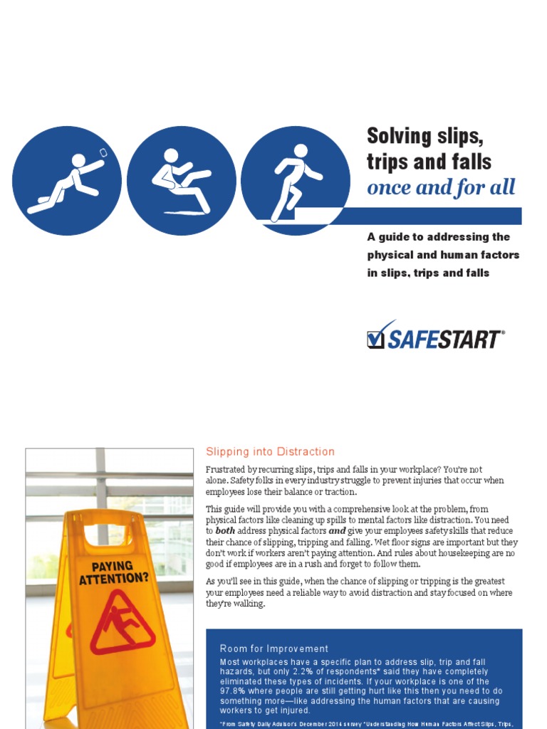 SafeStart Slips Trips and Falls Guide C Human Factors And Ergonomics Risk